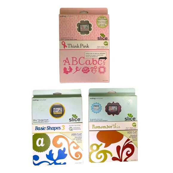 3 - Making Memories SLICE Design Card-Think Pink, Basic Shapes 3, Remember This - Picture 2 of 6